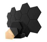 Fangxuee Paquete de 12 Paneles Acústicos Hexagonales de 30,5 X 25,4 X 1 cm, Insonorizados, Autoadhesivos, para Estudio de Grabación y Oficina C