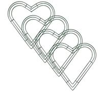 Fangxuee Paquete de 4 Coronas de Metal con Forma de Corazón de 12 Pulgadas, de Coronas de Alambre con Forma de Corazón para el Hogar, Bodas, San Valentín, Manualidades de Bricolaje