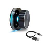 Fangxuee Perilla de Control de Volumen USB para PC con Android, Controlador Multimedia Externo Tipo C EC11 con Luz RGB
