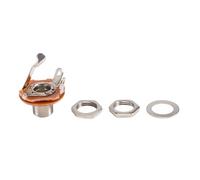 Fangxuee Piezas Y Accesorios de Guitarra 1/4 6.35 Mm 2 Conductores Mono Chasis Guitar Jack Salida de Entrada