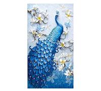 Fangxuee Pintura Diamante Bricolaje, Bordado de Diamantes, Animal, Pavo Real, Completo, Diamantes de ImitacióN, Mosaico de Diamantes 5D, DecoracióN
