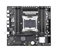Fangxuee Placa Base para PC X99E MAX LGA2011-3, Placa Base para Escritorio, 8xDDR4 NVME/SATA M.2 USB2.0 SATA 3.0 RJ45 PCIE3.0 X16/X4