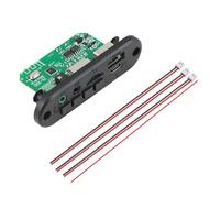 Fangxuee Placa Decodificadora de MP3 DIY de 6 W, Amplificador de 5 V y 2 X 3 W, Bluetooth 5.0, Reproductor de MP3, Módulo de Radio FM para Coche, TF, AUX, WMA, WAV, FLAC, Ape.
