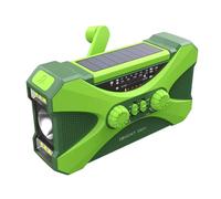 Fangxuee Radio de Emergencia Solar de 10000 MAh, Manivela, Am/FM/NOAA, Alerta SOS, Linterna, Lámpara de Lectura, Cargador de Teléfono A