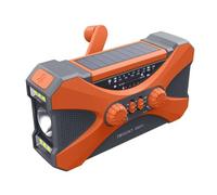 Fangxuee Radio de Emergencia Solar de 10000 MAh, Manivela, Am/FM/NOAA, Alerta SOS, Linterna, Lámpara de Lectura, Cargador de Teléfono B
