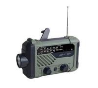 Fangxuee Radio Solar de Emergencia Multifunción con Bandas Am/FM, Linterna Grande, Generador de Manivela y Cargador Portátil para Celular.