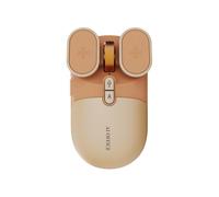 Fangxuee Ratón Inalámbrico con IA, Recargable por USB, Silencioso, 2,4 G/Bluetooth, Control de Voz con IA para Ordenador/Oficina, Color Té con Leche.