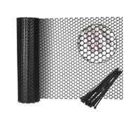 Fangxuee Rollo de de Alambre de Plástico Negro para Cercas - 40 cm X 6 M. de Alambre de Plástico para de Corral, Pollos, Cachorros, Conejos y Flores.