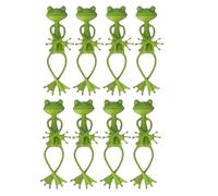 Fangxuee Soporte para Plantas con Forma de Rana, Adorable Maceta con Forma de Rana, Soporte para Plantas Trepadoras, Pinzas para Ramas de Jardín, Paquete de 8