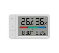 Fangxuee Termómetro Higrómetro Inteligente con Reloj Multifunción y Pantalla Digital, Sensor de Estación Meteorológica para el Hogar.