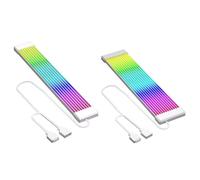 Fangxuee Tira de Luz RGB para PC, Cable de Extensión de Fuente de Alimentación, Juego de Tiras LED Iluminadas para GPU y Cables de PC de Placa Base, Sincronización ARGB de 3 y 5 V