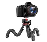 Fangxuee Trípode Pulpo Flexible para Cámara DSLR, Diseño 2 en 1, con Soporte para Teléfono, Zapata Fría Lateral y Tornillo de 1/4 Pulgada.