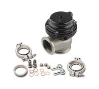 Fangxuee Válvula de Alivio de Presión de Escape Turboalimentada de 38 mm para Modificación de Automóvil Universal, Válvula de Descarga Externa con de Banda en V Plateada