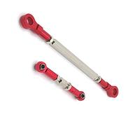 Fangxuee Varilla de DireccióN de Metal Varilla de Enlace Servo para HB Toys ZP1001 ZP1002 ZP1003 ZP1004 1/10 RC Coche de Orugas Piezas de ActualizacióN, Rojo