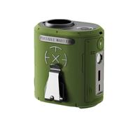 Fangxuee Ventilador de Cintura Turbo de Alta Velocidad para Exteriores, con Batería Externa USB y Gran Potencia Eólica, Color Verde.