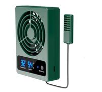 Fangxuee Ventilador de Ventilación para Reptiles con Sensor de Humedad y Alarma de Alta Temperatura, Deshumidificador para Terrarios y Recintos de Reptiles °F