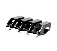 FANGYID Barras Transversales Portaequipajes Techo del Coche, Clip Sujeción Universal para Marco Equipaje con Cojín Tira Goma Soporte Garra, 4 Uds. Barras Techo, Compatible con Coche