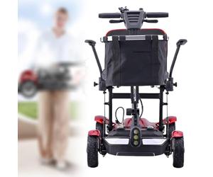 FANGZHL Scooter De Movilidad De 4 Ruedas,Scooters De Movilidad Plegables Y Livianos,Scooter De Viaje Portátil,Aleación De Aluminio,con Batería,Carga 130 Kg/287 Lbs 20ah