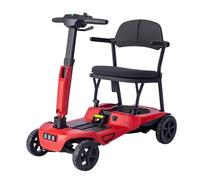 FANGZHL Scooter De Movilidad Eléctrico Plegable Equipado con Dos Baterías De Litio De 6.6 Ah Límite De 100 Kg / 220 LB para Personas Mayores Viajes Adultos Red