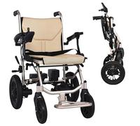 FANGZHL Silla De Ruedas Plegable Ligera,Silla De Ruedas Eléctrica,con Batería De Litio Extraíble De 5,6 Ah*2, Ideal para Viajes Y Uso Diario A