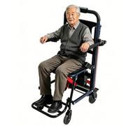 FANGZHL Silla Salvaescaleras,Chasis Que Puede Subir Y Bajar Escaleras,Estructura De Aleación De Aluminio,Elevador De Escaleras Eléctrico,Incluye Batería De Litio Original Blue