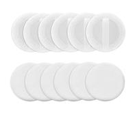 Fangzichen 12 esponjas sueltas de terciopelo redondo para maquillaje facial, contenedor compacto para el cuerpo, base prensada, base de maquillaje, crema, cinta de maquillaje, aplicador de cojín