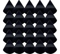 Fangzichen 30 esponjas de maquillaje suaves para rostro, esponjas, triangulares para polvo suelto, polvo mineral, terciopelo para cara, exquisito maquillaje, contorno de ojos, herramientas de