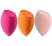 Fangzichen Juego de esponjas de maquillaje para uso seco y húmedo, esponja de mezcla para corrector, rubor en polvo, esponjas mezcladoras multicolor (4 unidades, multicolor A) (3 unidades, multicolor