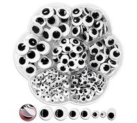 FANGZIDM 400 Piezas Ojos de Juguete Autoadhesivos 5mm -12mm para Bricolaje Scrapbooking Accesorios