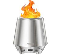 FANHAO Brasero Exteriores, Brasero sin Humo SUS304 Acero Inoxidable Mini Chimenea de Mesa Cesta para Fuego Barril de Fuego con Soporte Bolsa de Almacenamiento, Apto para Acampar y Uso al Aire Libre