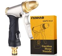FANHAO Pistola de manguera de jardín con boquilla de latón completa, pistola de riego de agua de alta presión resistente ajustable de chorro a spray