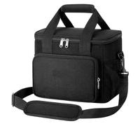 Fanigi Bolsa Termica Porta Alimentos, Bolsa Para Comida Trabajo 15L, Unisex, 30x23x23cm, Mantiene Temperatura, Lonchera, Resistente, Isotermica, Lunch Box, Playa, Picnic, Color Negra