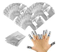 Fanjuanlan 200 Piezas de Papel de Aluminio para Quitar Esmalte de Uñas, Almohadillas Convenientes para Eliminar Esmalte de Uñas de Gel Rápidamente