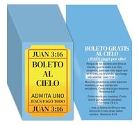 Fankya 240 piezas de tarjetas de salvación religiosas cristianas romanos religiosas para oración de serenidad, bolsillo de oración de Jesús, para evangelismo, iglesia, Pascua (BOLETO AL CIELO)