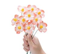 FANLUTYIN Ceramic Flower Bouquet Set of 10 Handmade Ceramic Roses Simulated Flowers Floral Decorations, Creative Gifts for Flora Home Decor (Red Violet, 10 Inch (Pack of 10))