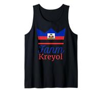 Fanm Kreyol - Bandera ayiti con Corona de Haití Camiseta sin Mangas