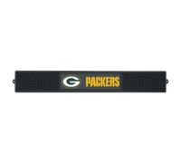 FANMATS 13986 Green Bay Packers Drink Bar Mat - 3.25in. x 24in. - Durable Dish Drying Mat, Easy Clean, Counter Mat
