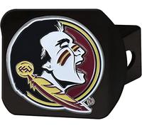 FANMATS 22684 Florida State Seminoles - Cubierta de Enganche de Metal Negro - Emblema de Color 3D