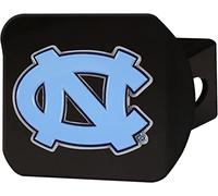 FANMATS 22808 North Carolina Tar Heels - Cubierta de Enganche de Metal Negro - Emblema de Color 3D