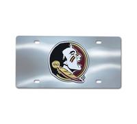FANMATS 24523 Florida State Seminoles Stainless Steel Front License Plate with Large 3D Molded Team Metal Emblem