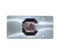 FANMATS NCAA South Carolina Fighting Gamecocks Plato de matrícula fundida, Cromado, 6 x 12 Pulgadas