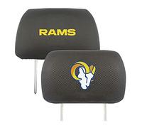 FANMATS NFL Los Angeles RAMS - Fundas para reposacabezas de automóvil, Colores del Equipo, Talla única