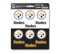 Fanmats NFL Pittsburgh Steelers - Juego de 12 pegatinas de colores del equipo, talla única