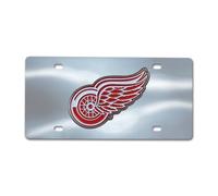 FANMATS NHL Detroit Red Wings Plato de Licencia Fundido, Cromado, 6 x 12 Pulgadas