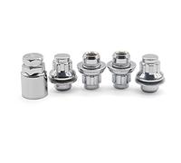 FANMEI THua Store 1 Set Coche Cromo antirrobo Rueda Tornillo Tornillo Cerradura Llave Adaptador Ajuste for Mitsubishi Pajero Deporte Outlander Lancer Galant Asex