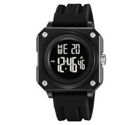 FANMIS Reloj deportivo digital cuadrado para hombre, resistente al agua | Esfera digital cuadrada con alarma, cuenta atrás, cronómetro y retroiluminación LED, además de resistencia al agua de 50 m