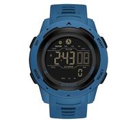 FANMIS Reloj unisex con podómetro, militar, multifuncional, resistente al agua hasta 50 m, digital, para deportes al aire libre, x azul, Moderno