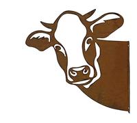 FANNAS 1 Piezas Decoración de Metal Oxidado Decoración de Ganado Decoracion Metal Oxidado Granja Decoración de Animalitos(Ganado)