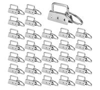 FANNAS Llavero Hardware de Muñeca, 30 Piezas 32mm Hardware de Llavero Metal Clips, para Correas Bolsa Correa Clips Bricolaje Manualidades de Tela de Cordón de Bricolaje, Plata