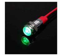 FANNIXI Indicador Luminoso Indicador de Potencia de Metal de 6 mm Luz indicadora de luz de señal 3v 6v 12v 24v 110v 220v Rojo Naranja Verde Azul (Color : Green 110-220V)